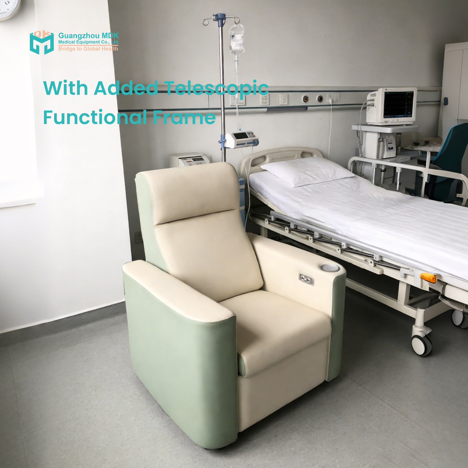 Iv Infusion Pole - Electric Dialysis Chair With Telescopic IV