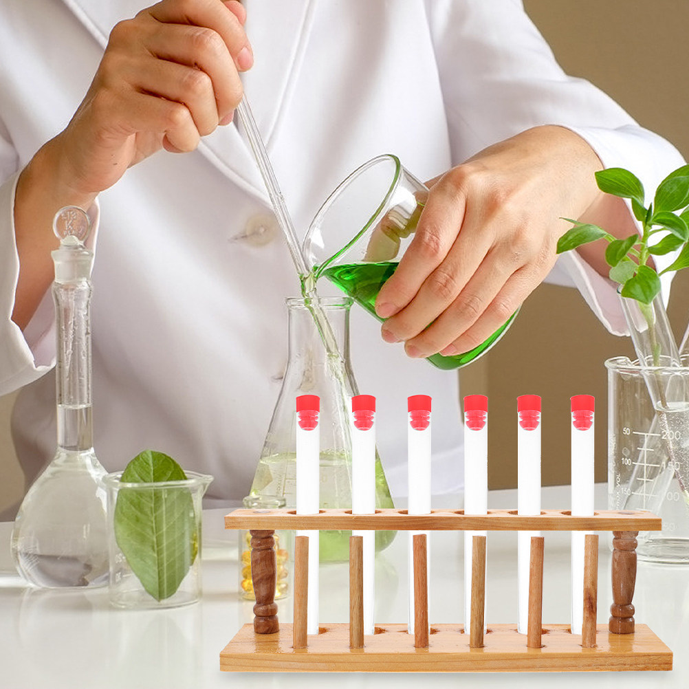 Natural Wood Test Tube Rack 6- - Centrifuge Tube Rack ulasan dan harga