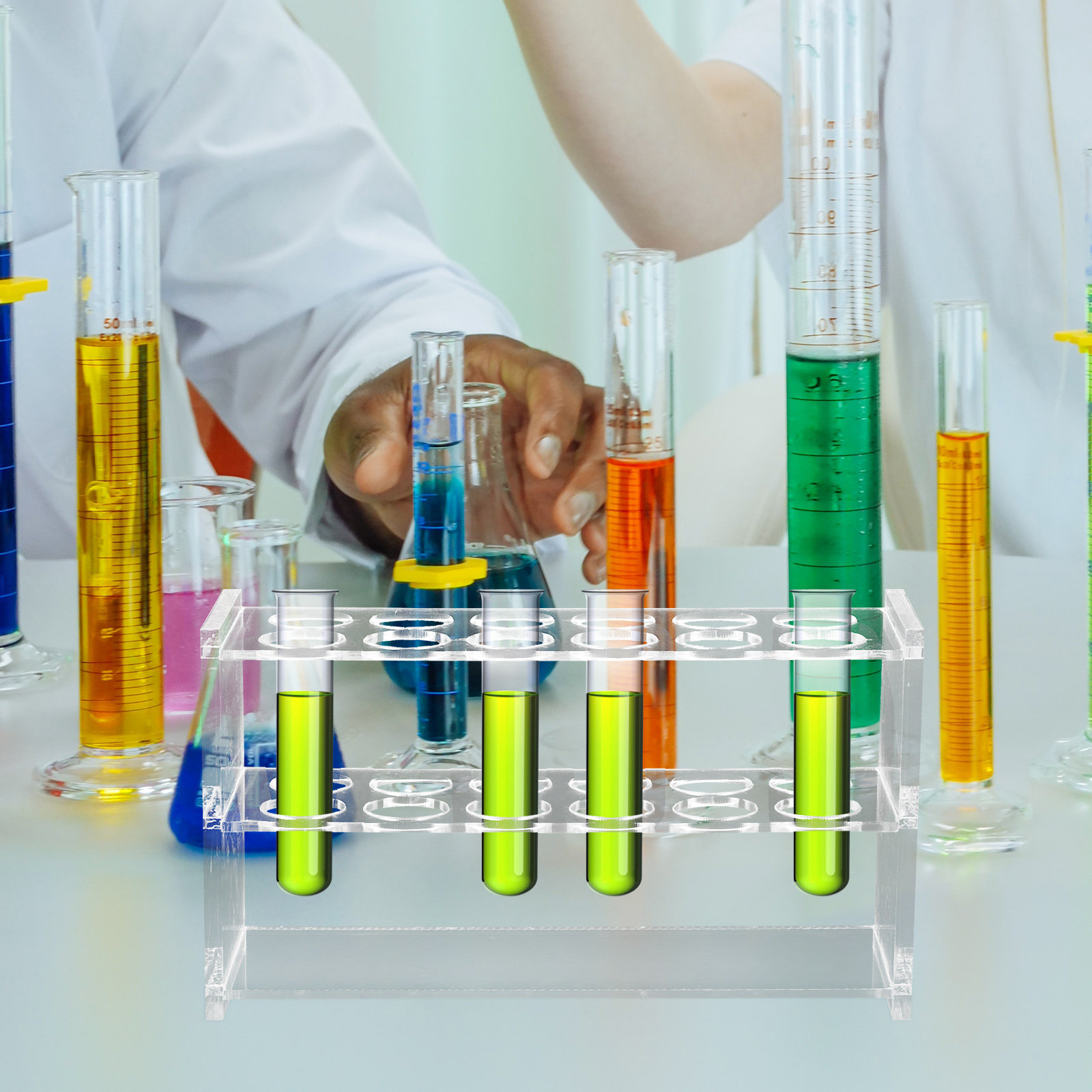 6 Slots Test Tube Holder Durab - Centrifuge Tube Rack ulasan dan harga