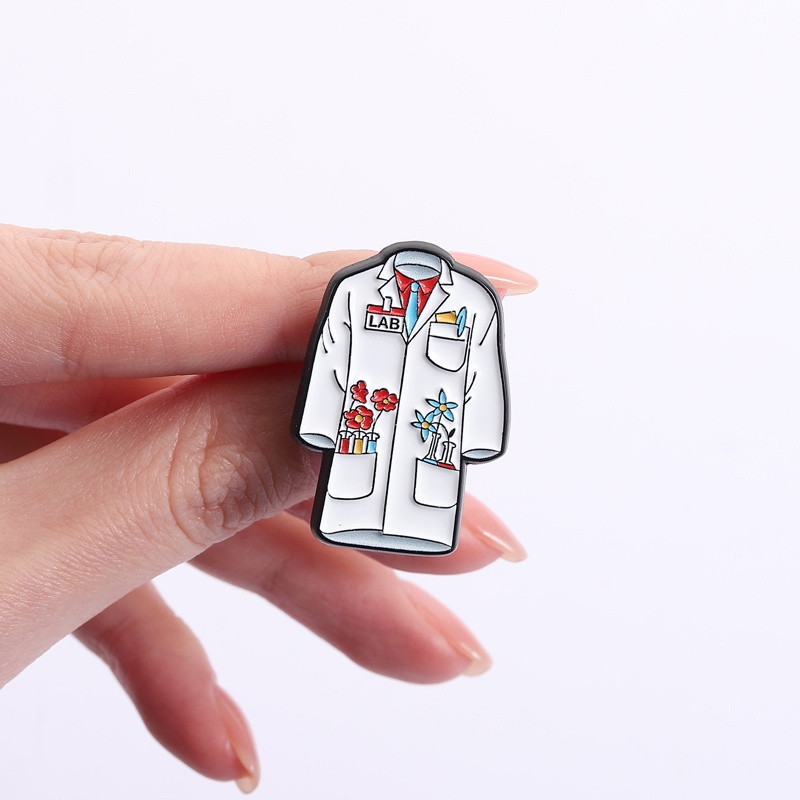 Floral Doctor Nurse Coat Ename - Medical Lab Scientist ulasan dan harga