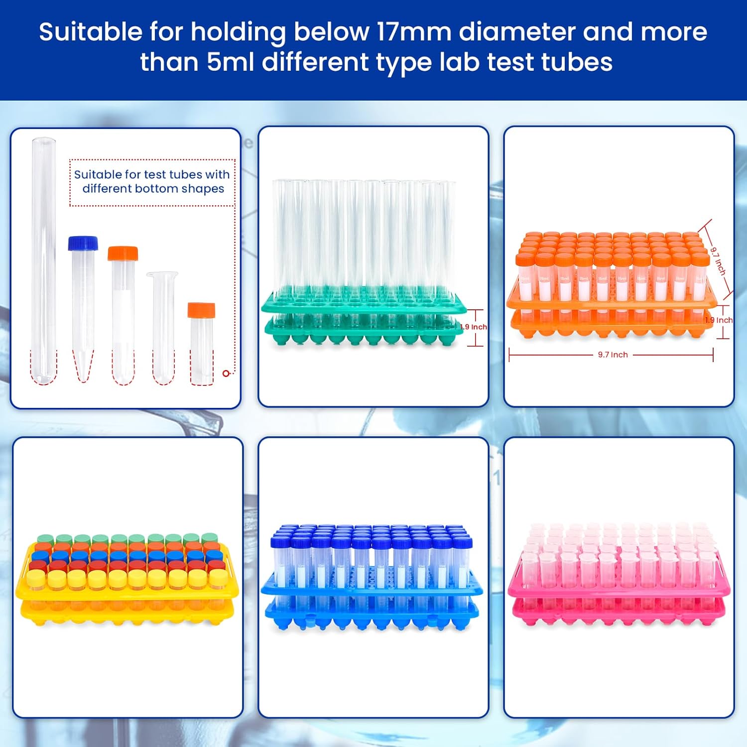Plastic Test Tube Rack 50-Hole - Centrifuge Tube Rack ulasan dan harga